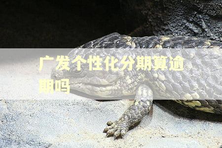 广发个性化分期算逾期吗