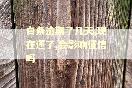 白条逾期了几天,现在还了,会影响征信吗