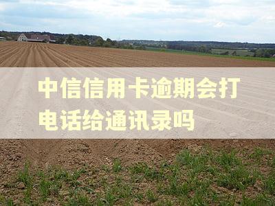 中信信用卡逾期会打电话给通讯录吗