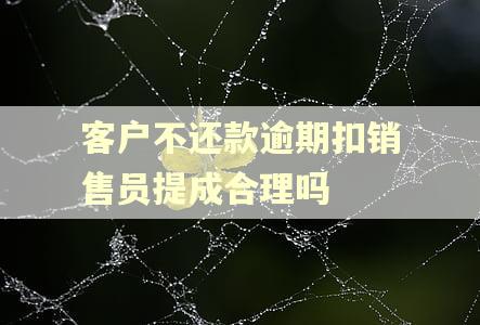 客户不还款逾期扣销售员提成合理吗