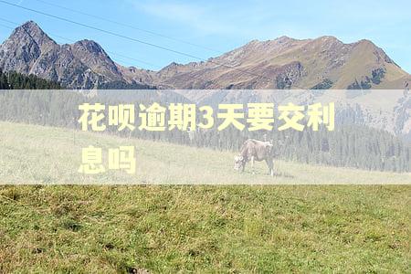 花呗逾期3天要交利息吗