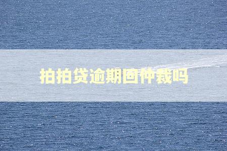 拍拍贷逾期回仲裁吗 拍拍贷逾期回仲裁吗