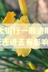 广大银行一般逾期了7天还进去有影响吗