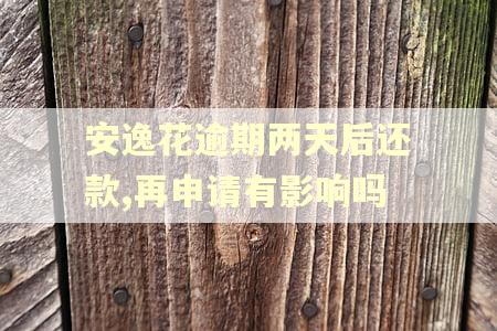 安逸花逾期两天后还款,再申请有影响吗