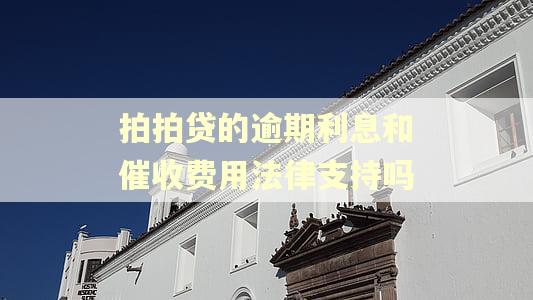 拍拍贷的逾期利息和催收费用法律支持吗