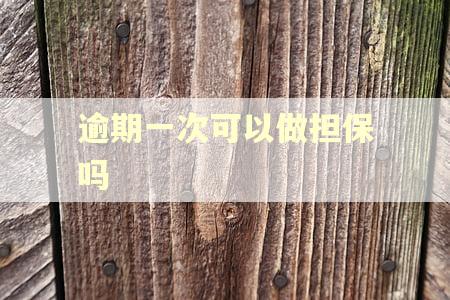 逾期一次可以做担保吗