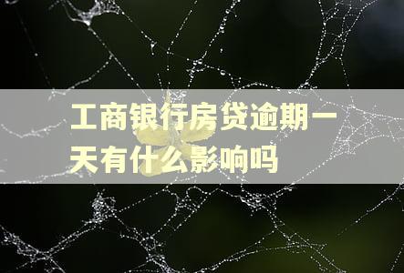 工商银行房贷逾期一天有什么影响吗