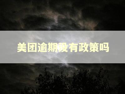 美团逾期没有政策吗