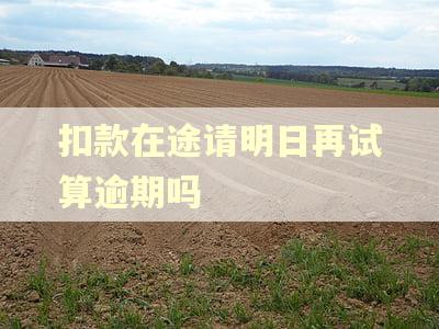 扣款在途请明日再试算逾期吗