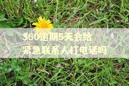 360逾期5天会给紧急联系人打电话吗