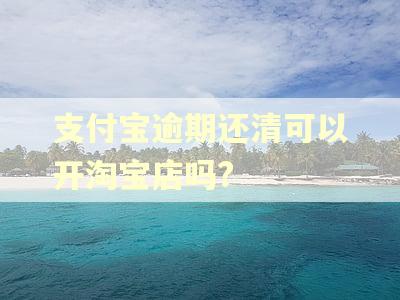 支付宝逾期还清可以开淘宝店吗?