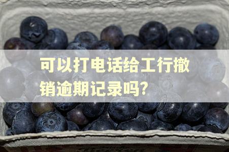 可以打电话给工行撤销逾期记录吗? 可以打电话给工行撤销逾期记录吗?
