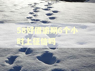 58好借逾期6个小时上征信吗