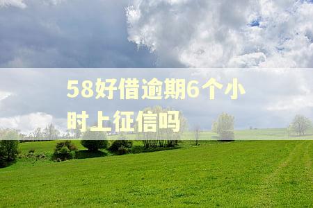 58好借逾期6个小时上征信吗