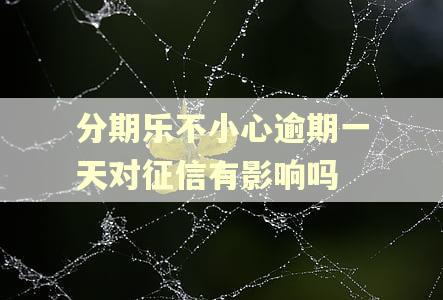 分期乐不小心逾期一天对征信有影响吗