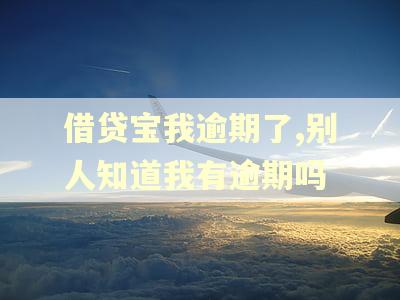 借贷宝我逾期了,别人知道我有逾期吗