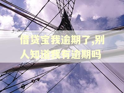 借贷宝我逾期了,别人知道我有逾期吗