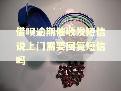借呗逾期催收发短信说上门需要回复短信吗