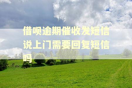 借呗逾期催收发短信说上门需要回复短信吗