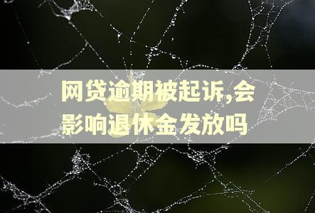 网贷逾期被起诉,会影响退休金发放吗