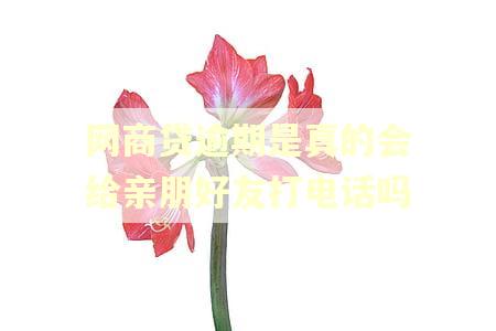网商贷逾期是真的会给亲朋好友打电话吗