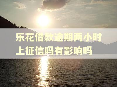 乐花借款逾期两小时上征信吗有影响吗