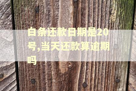 白条还款日期是20号,当天还款算逾期吗
