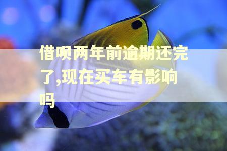 借呗两年前逾期还完了,现在买车有影响吗