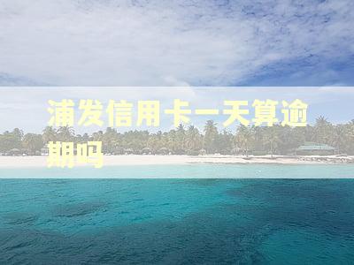 浦发信用卡一天算逾期吗