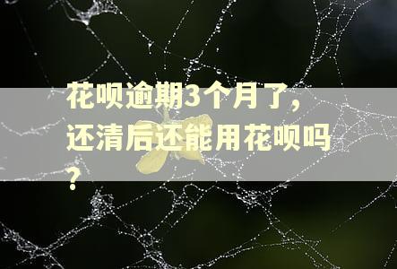 花呗逾期3个月了,还清后还能用花呗吗?