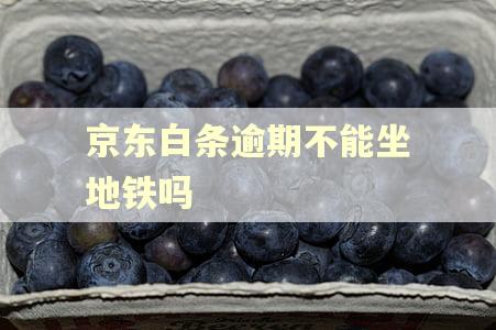 京东白条逾期不能坐地铁吗 京东白条逾期不能坐地铁吗