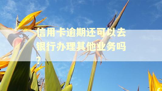 信用卡逾期还可以去银行办理其他业务吗?