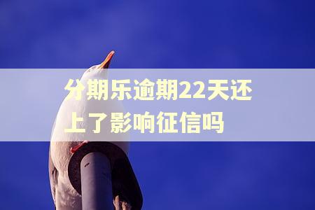 分期乐逾期22天还上了影响征信吗