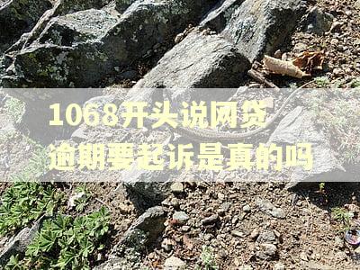 1068开头说网贷逾期要起诉是真的吗 1068开头说网贷逾期要起诉是真的吗